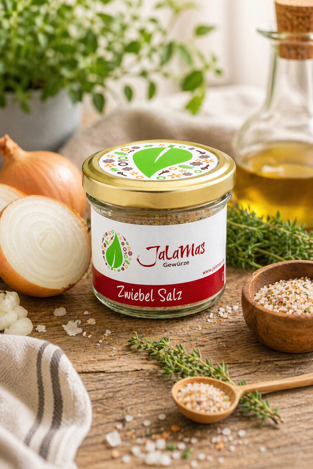 Zwiebel Salz
